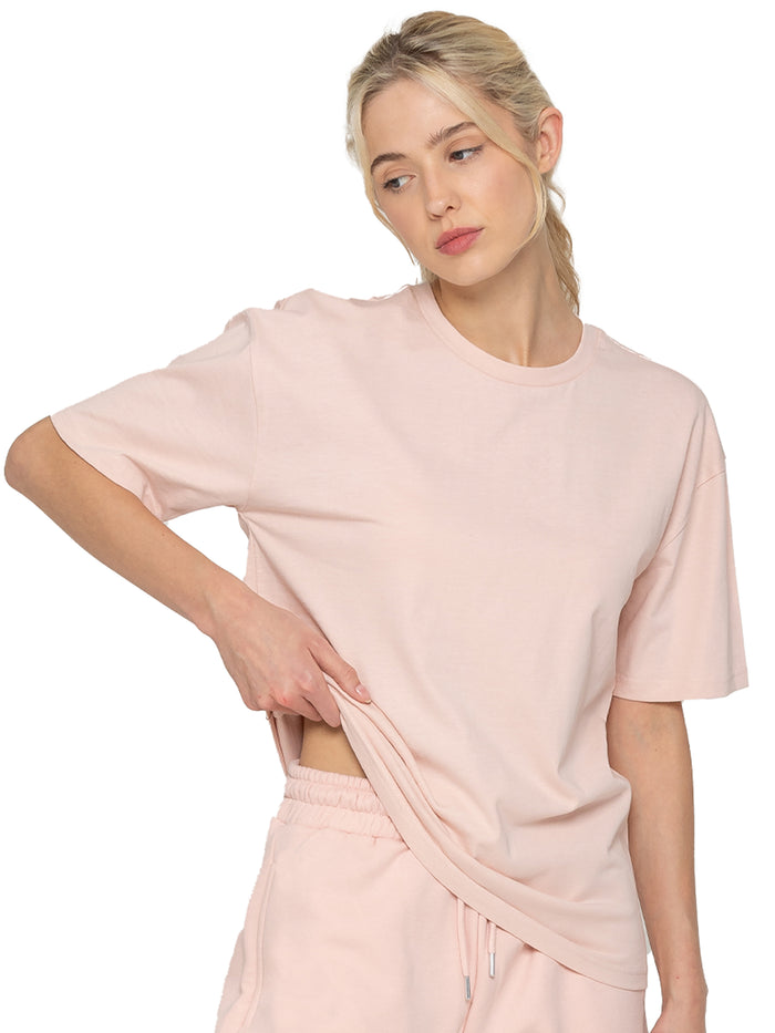 Enzo Jeans Basic Oversized T-Shirt - Peach