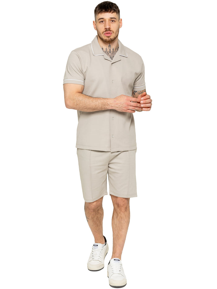 Enzo Jeans Berrettini Piping Shirt - Beige