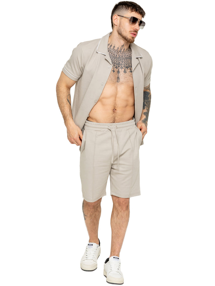 Enzo Jeans Berrettini Piping Shirt - Beige