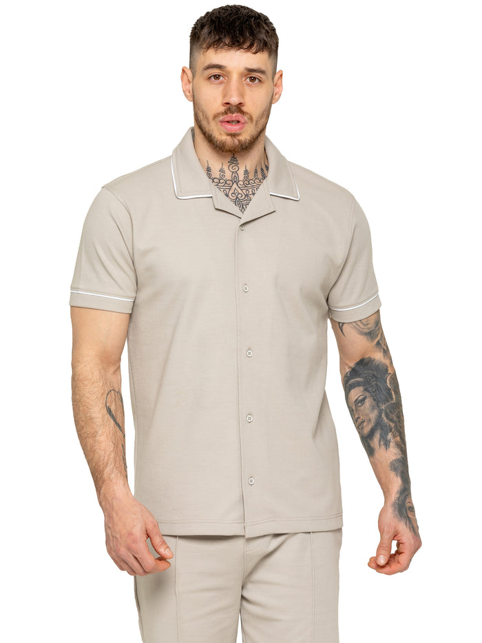 enzo jeans Berrettini Piping Shirt - Beige