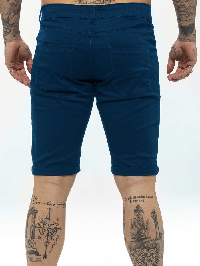 Enzo Jeans Blake Stretch Chino Shorts - Blue