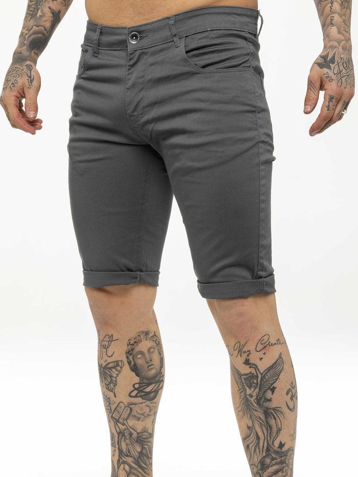 enzo jeans Blake Stretch Chino Shorts - Grey