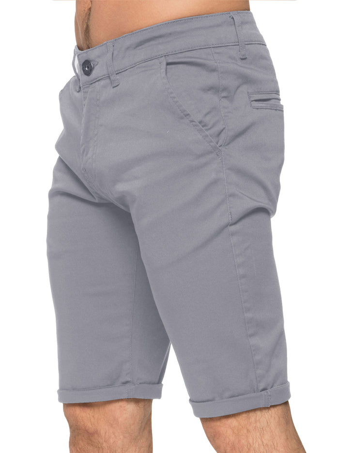 Enzo Jeans Blake Stretch Chino Shorts - Light Grey