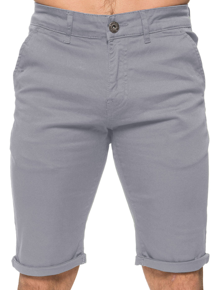 enzo jeans Blake Stretch Chino Shorts - Light Grey