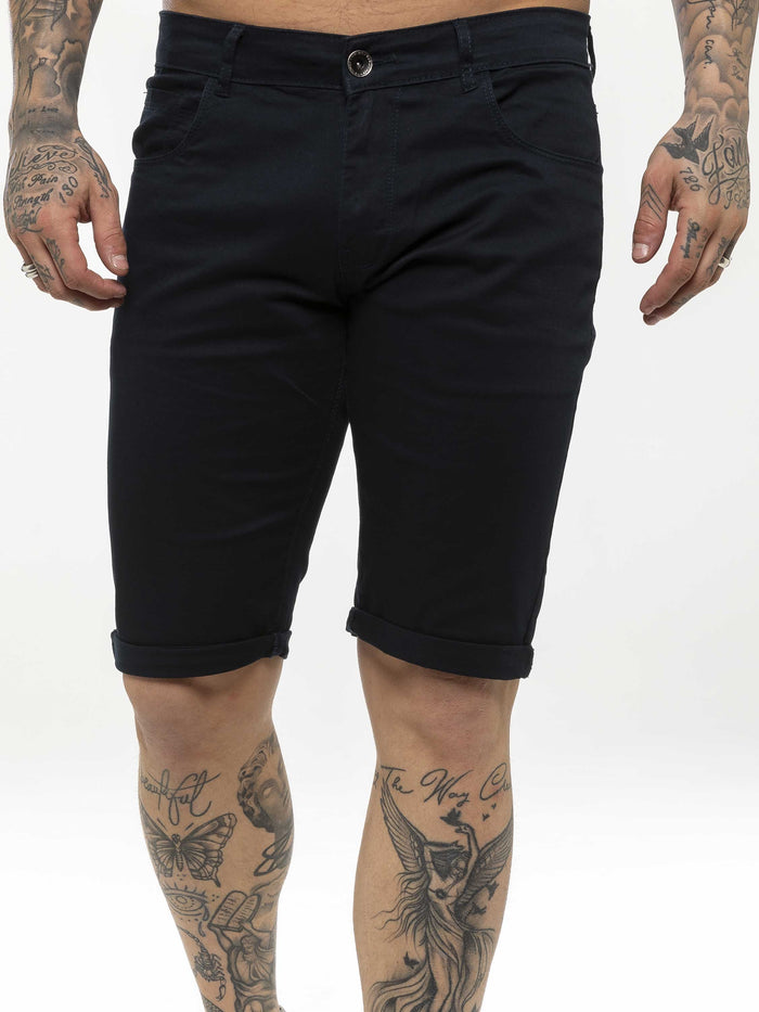 enzo jeans Blake Stretch Chino Shorts - Navy