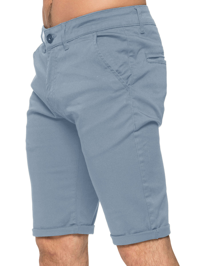 Enzo Jeans Blake Stretch Chino Shorts - Sky Blue