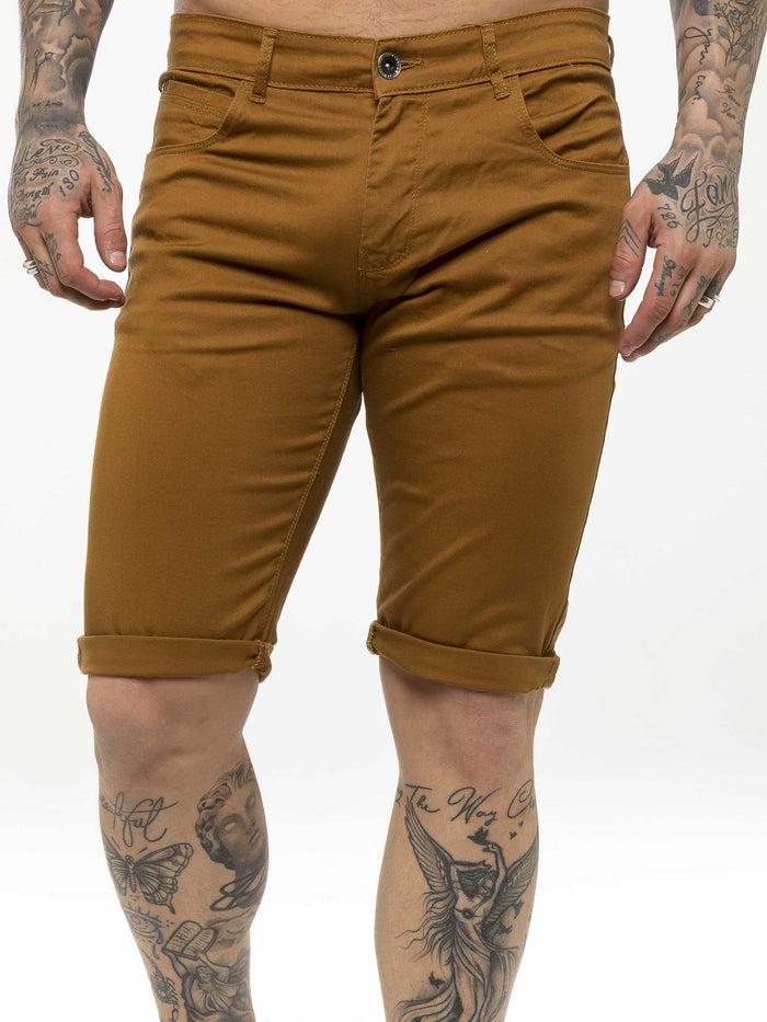 Enzo Jeans Blake Stretch Chino Shorts - Tan
