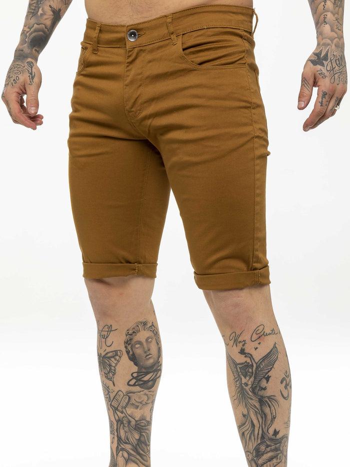 enzo jeans Blake Stretch Chino Shorts - Tan