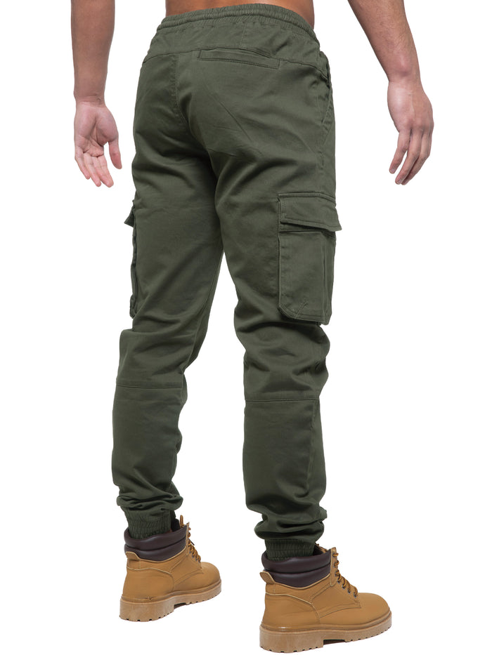 enzo jeans Brayden Cuffed Cargo Pants - Khaki