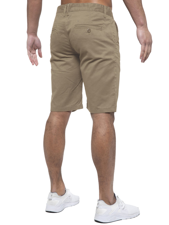 Enzo Jeans Brooks Cotton Chino Shorts - Beige