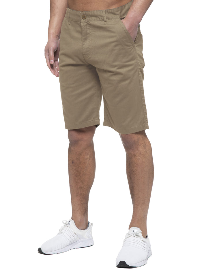 enzo jeans Brooks Cotton Chino Shorts - Beige