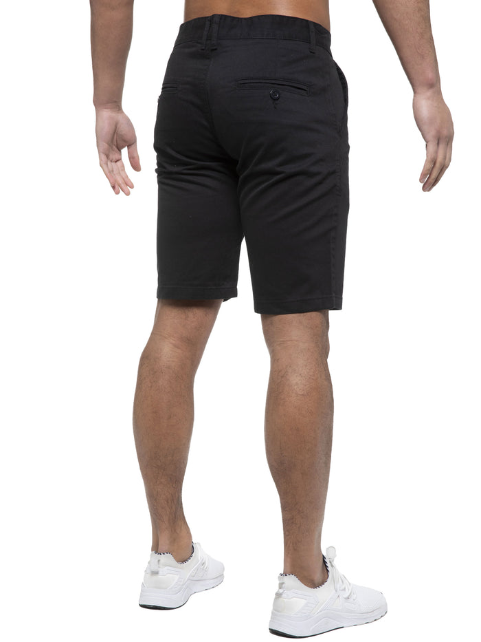 Enzo Jeans Brooks Cotton Chino Shorts - Black