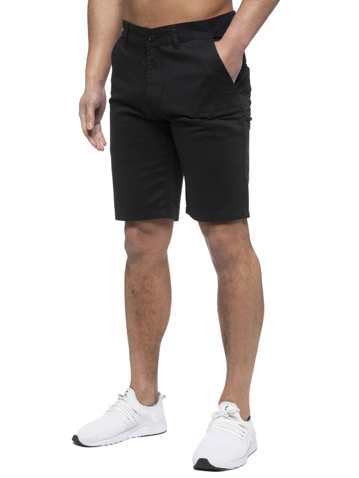 enzo jeans Brooks Cotton Chino Shorts - Black
