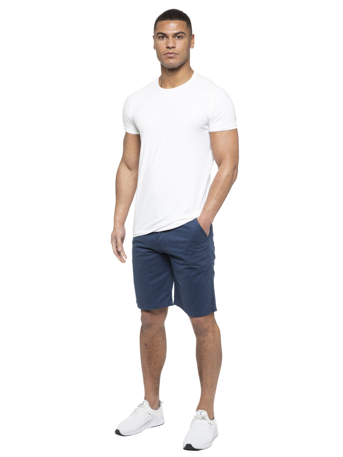 Enzo Jeans Brooks Cotton Chino Shorts - Blue