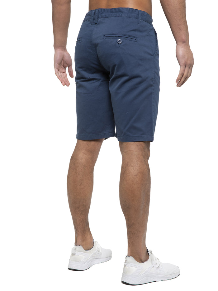 Enzo Jeans Brooks Cotton Chino Shorts - Blue