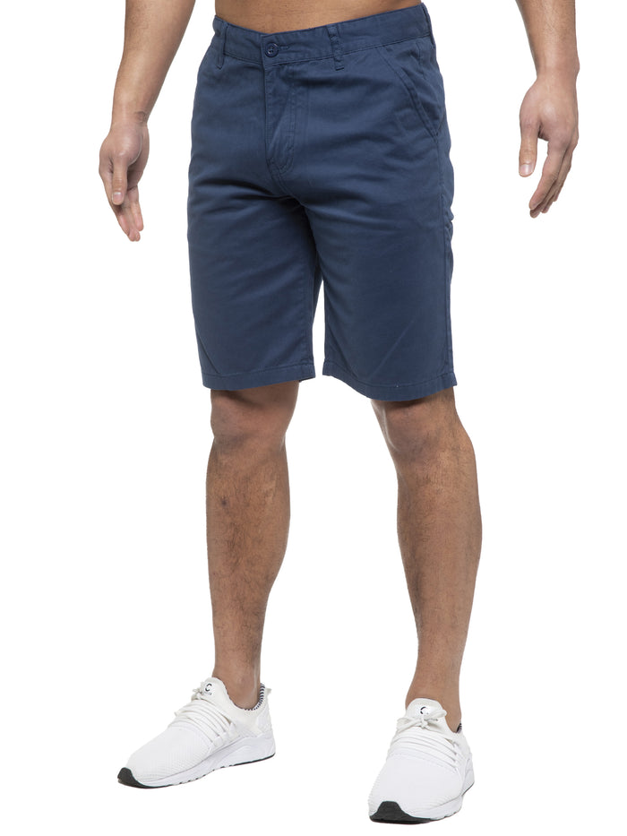 enzo jeans Brooks Cotton Chino Shorts - Blue