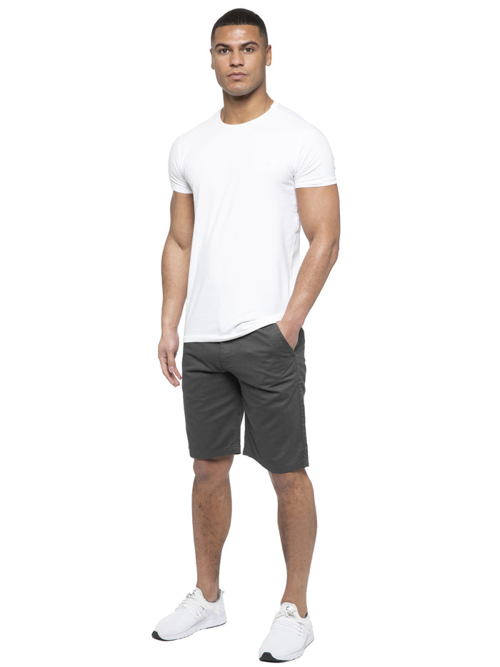 Enzo Jeans Brooks Cotton Chino Shorts - Grey