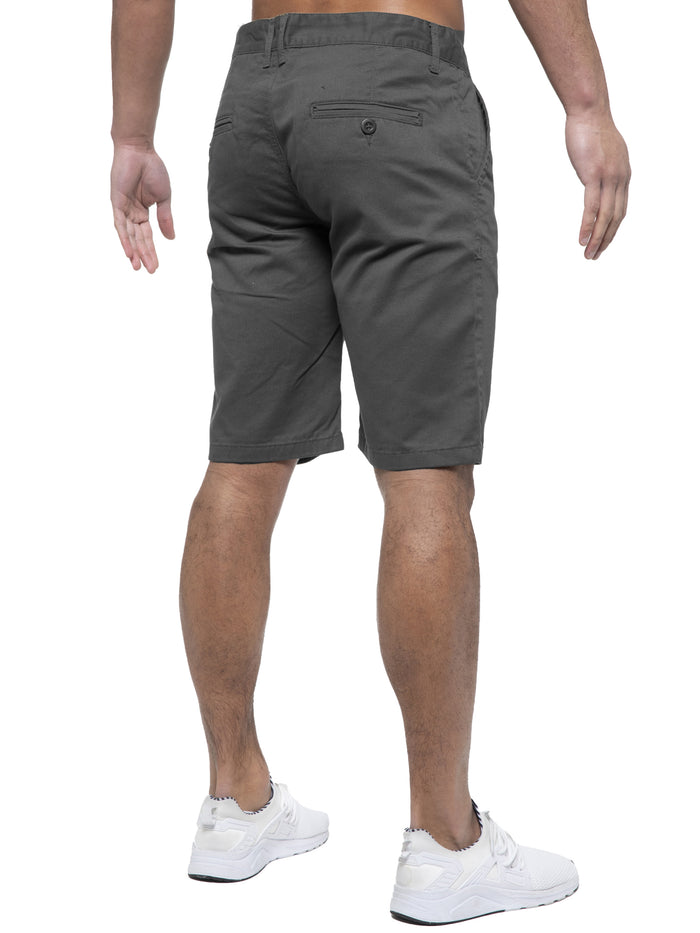 Enzo Jeans Brooks Cotton Chino Shorts - Grey
