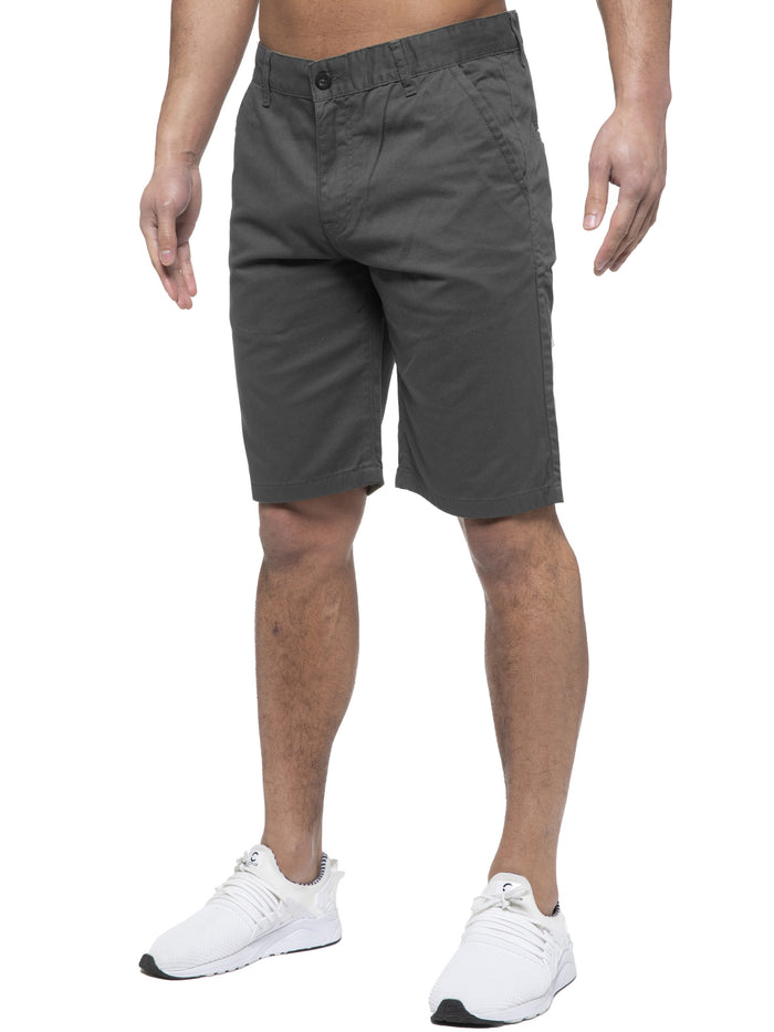 enzo jeans Brooks Cotton Chino Shorts - Grey