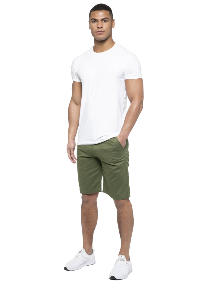 Enzo Jeans Brooks Cotton Chino Shorts - Khaki