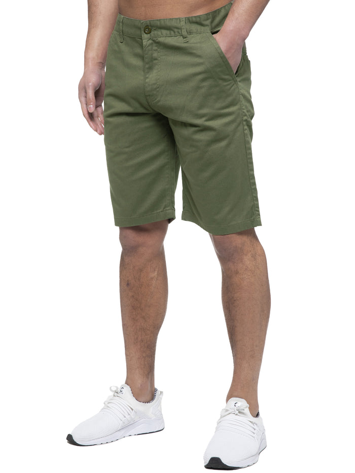 enzo jeans Brooks Cotton Chino Shorts - Khaki