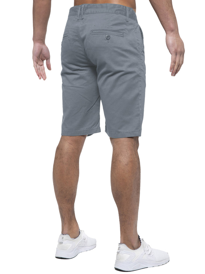 Enzo Jeans Brooks Cotton Chino Shorts - Light Grey