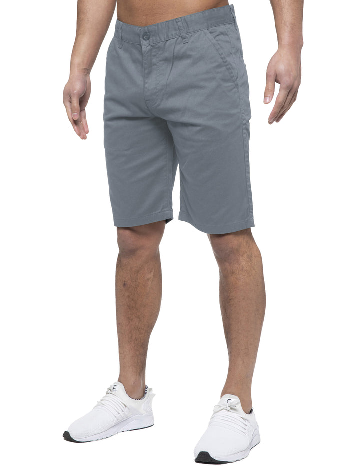 enzo jeans Brooks Cotton Chino Shorts - Light Grey