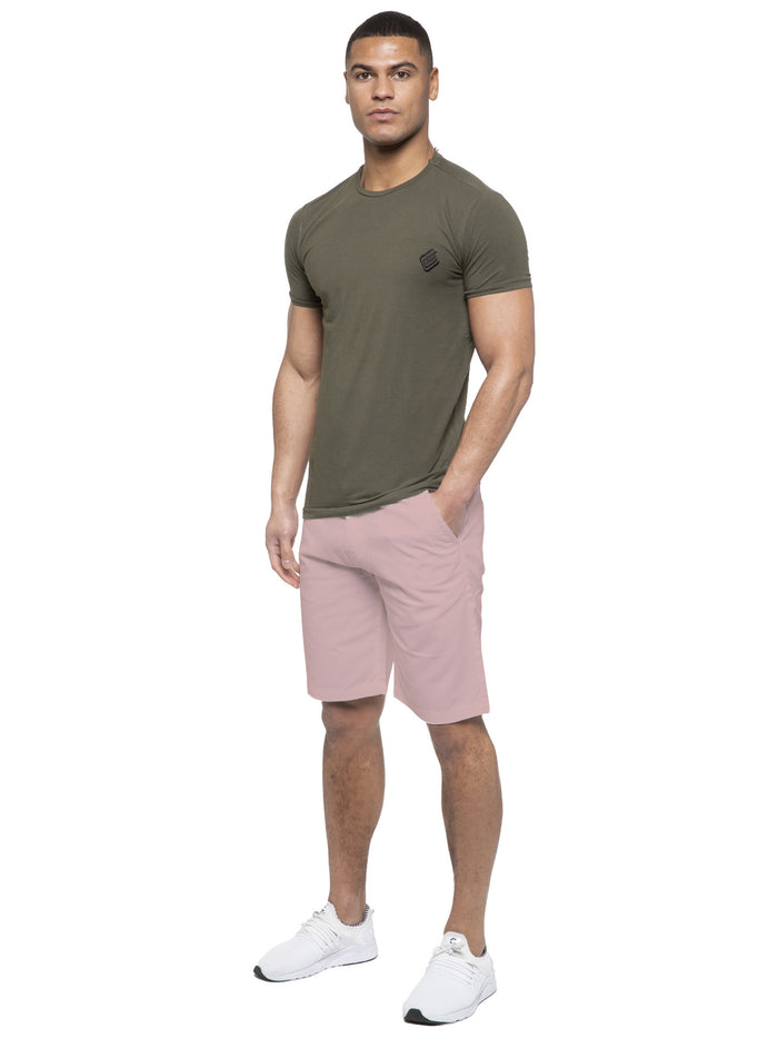 Enzo Jeans Brooks Cotton Chino Shorts - Pink