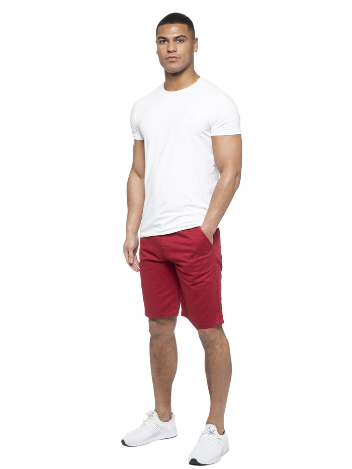 Enzo Jeans Brooks Cotton Chino Shorts - Red