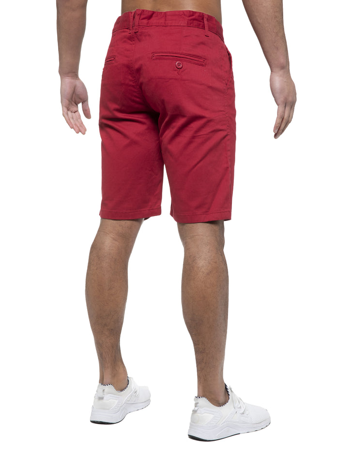 Enzo Jeans Brooks Cotton Chino Shorts - Red