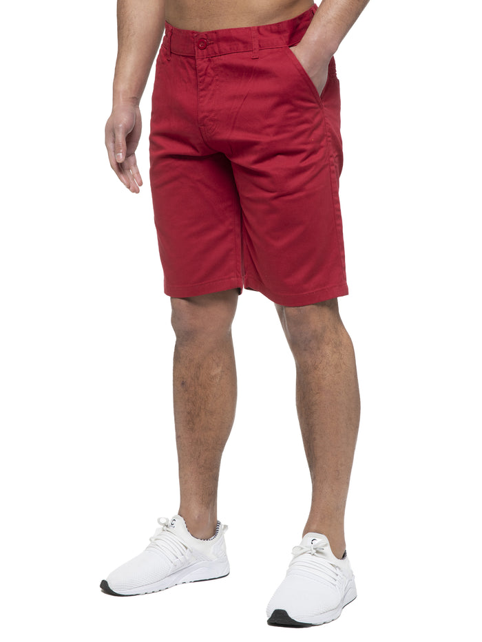 enzo jeans Brooks Cotton Chino Shorts - Red