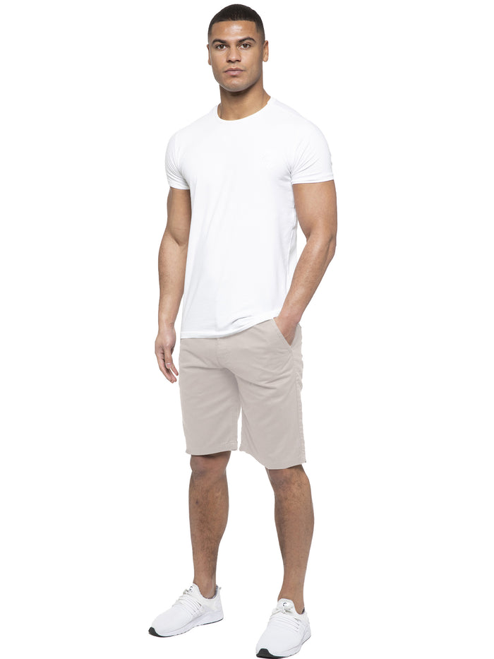 Enzo Jeans Brooks Cotton Chino Shorts - Stone