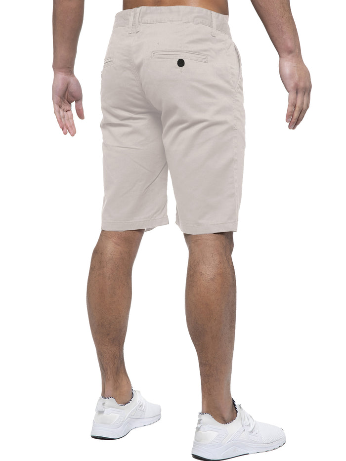 Enzo Jeans Brooks Cotton Chino Shorts - Stone
