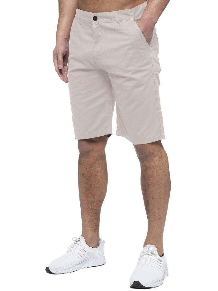 enzo jeans Brooks Cotton Chino Shorts - Stone