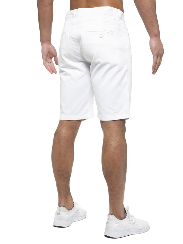 Enzo Jeans Brooks Cotton Chino Shorts - White