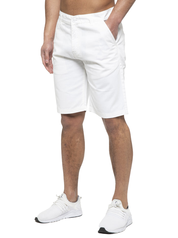 enzo jeans Brooks Cotton Chino Shorts - White