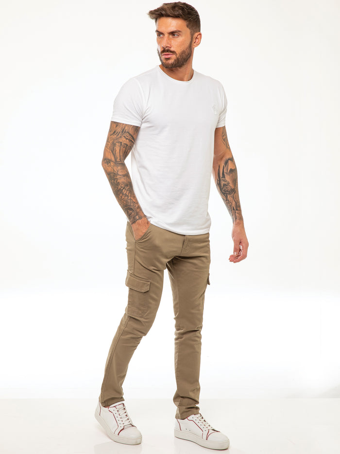 enzo jeans Bryce Stretch Cargo Pants - Beige