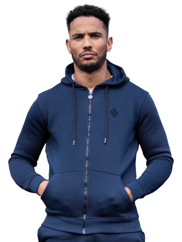 enzo jeans Carter Zip Up Hoodie - Blue
