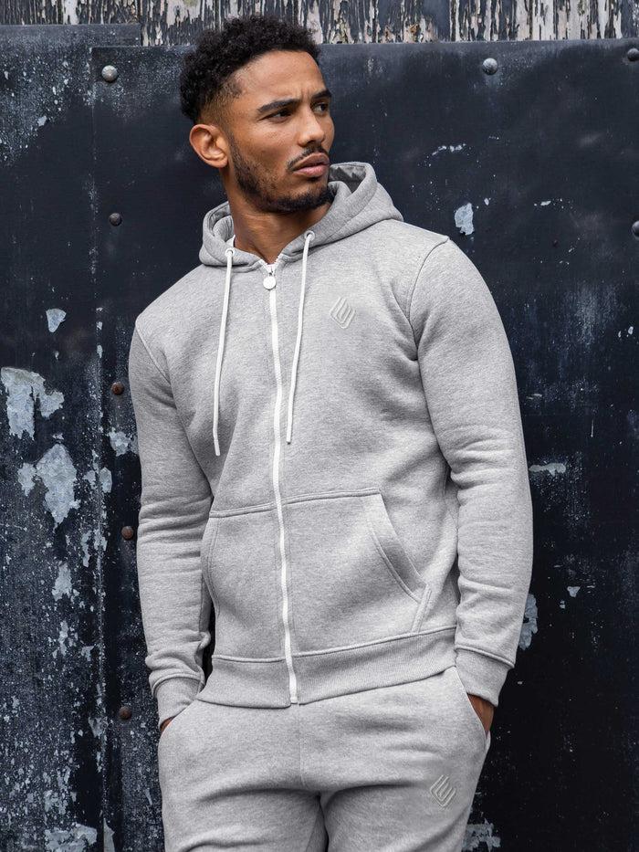 Enzo Jeans Carter Zip Up Hoodie - Grey