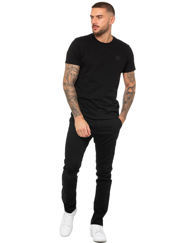Enzo Jeans Clyde Regular Fit T-Shirt - Black