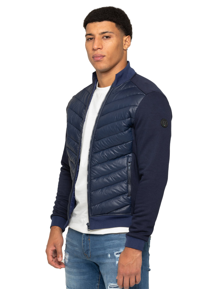 enzo jeans Dante Hybrid Puffer Coat Jacket - Navy