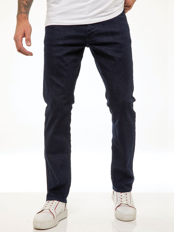 Enzo Jeans Davido Relaxed Stretch Jeans - Blue