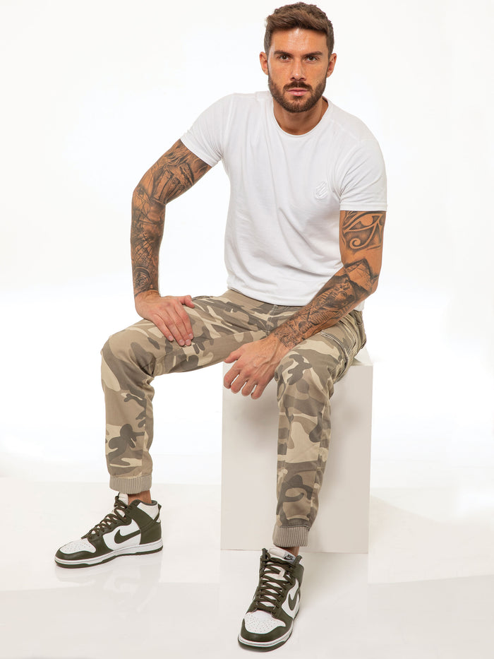 enzo jeans Drake Cargo Pants - Beige Camo