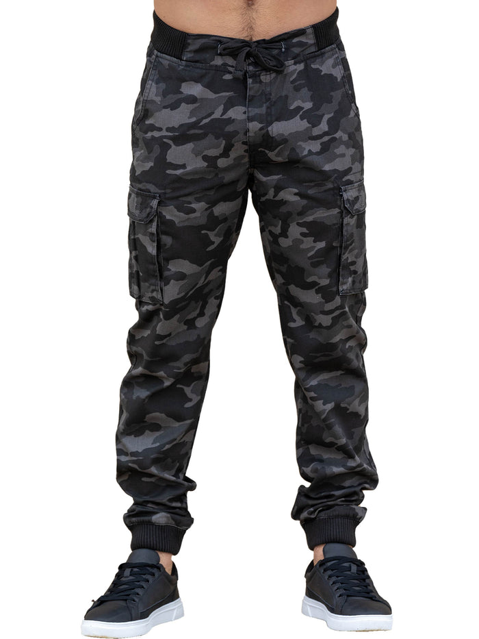 enzo jeans Drake Cargo Pants - Dark Grey Camo