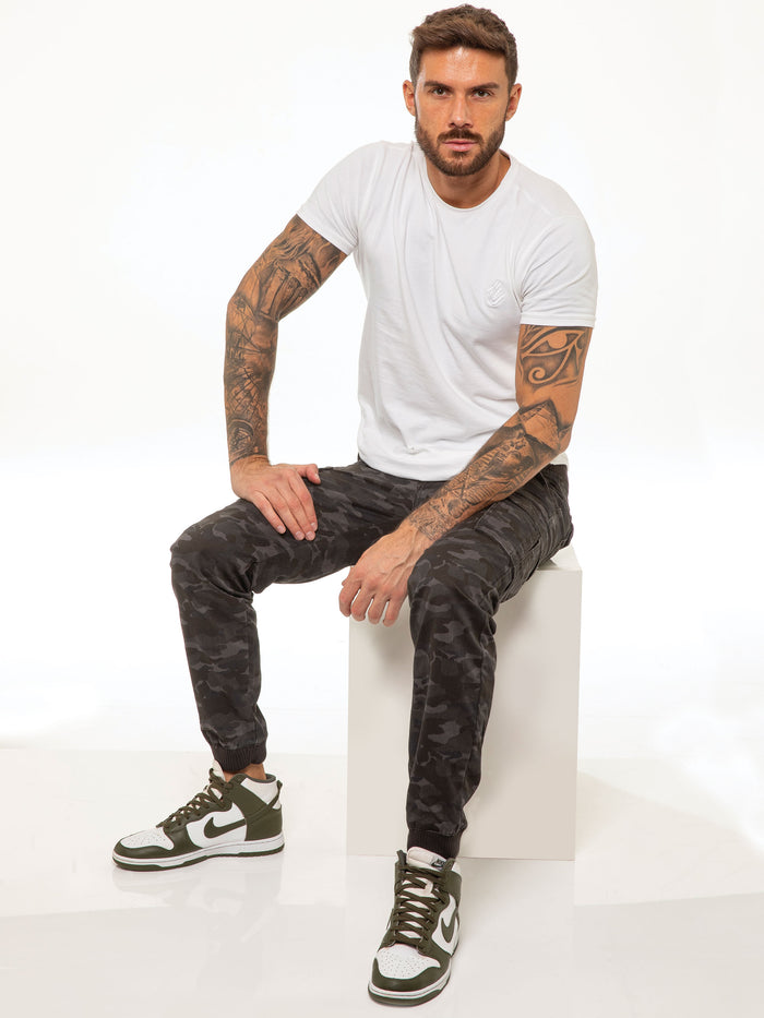 enzo jeans Drake Cargo Pants - Dark Khaki Camo