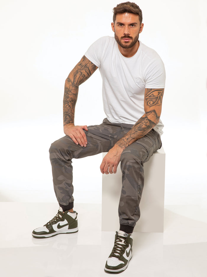 Enzo Jeans Drake Cargo Pants - Grey Camo