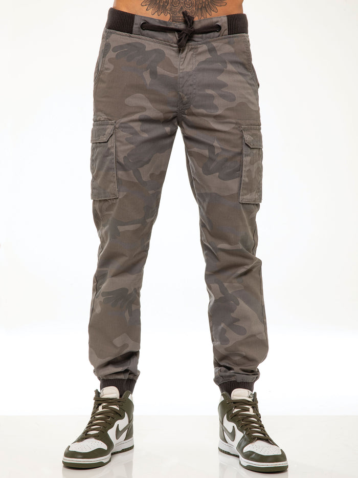 Enzo Jeans Drake Cargo Pants - Grey Camo