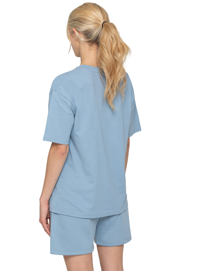 Enzo Jeans Drawstring Fleece Sweat Shorts - Blue