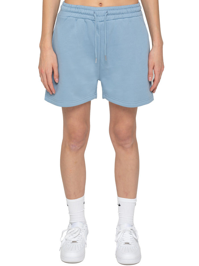 enzo jeans Drawstring Fleece Sweat Shorts - Blue