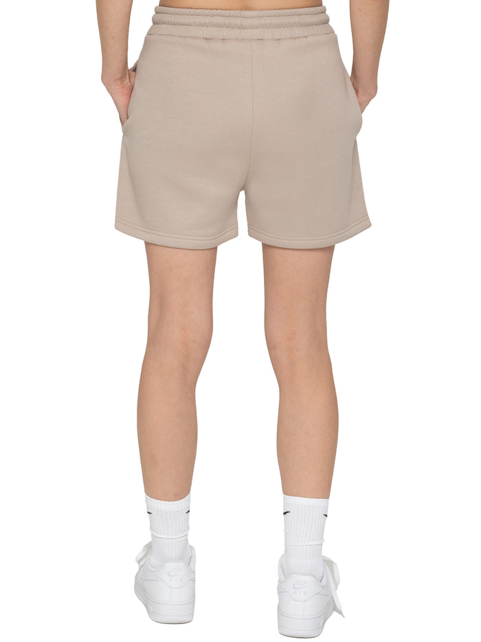 Enzo Jeans Drawstring Fleece Sweat Shorts - Oatmeal